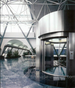 Gearless Elevator Machine Sightseeing Lifts and Elevators with Vvvf Control